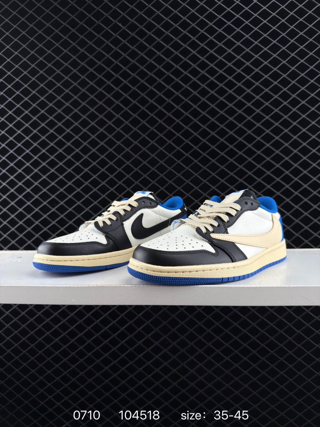 Fragment Design x Travis Scott x Nike Air Jordan 1 Low OG SP”Military Blue”